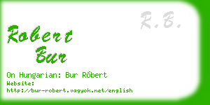 robert bur business card